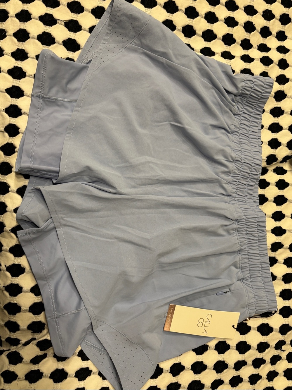 CALIA by Carrie Underwood Light Blue Athletic Shorts with Built-In Liner